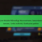 NBA Live Mobile Månedligt Abonnement: Sæsonbestemte temaer, Unikt indhold, Eksklusive pakker