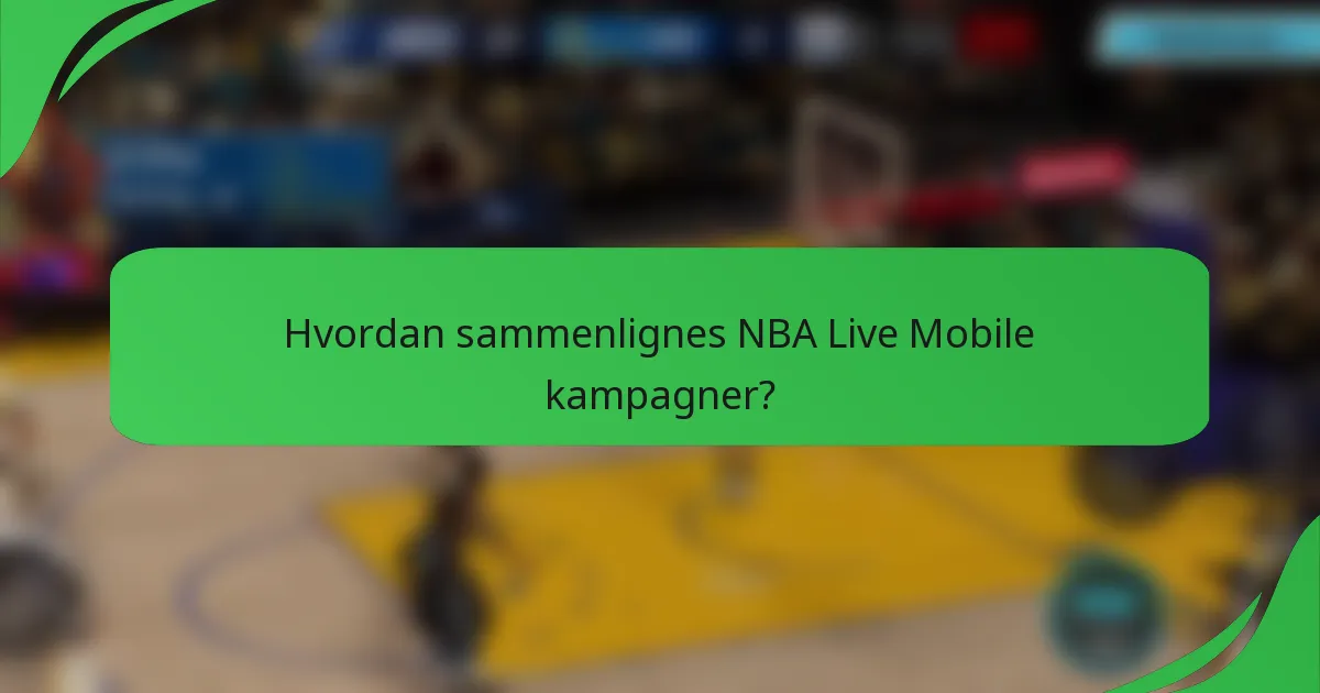 Hvordan sammenlignes NBA Live Mobile kampagner?